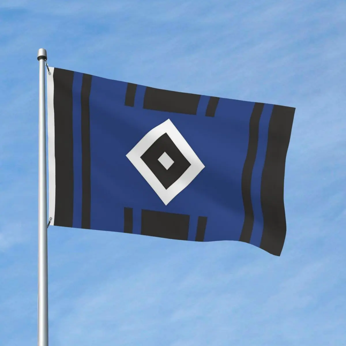 Blue Diamond HSV Soccer Flags Vivid Color Outdoor Banner Hamburgers SV Bundesligas 2 Grommets Home Room Dorm Wall Decor 90x150cm