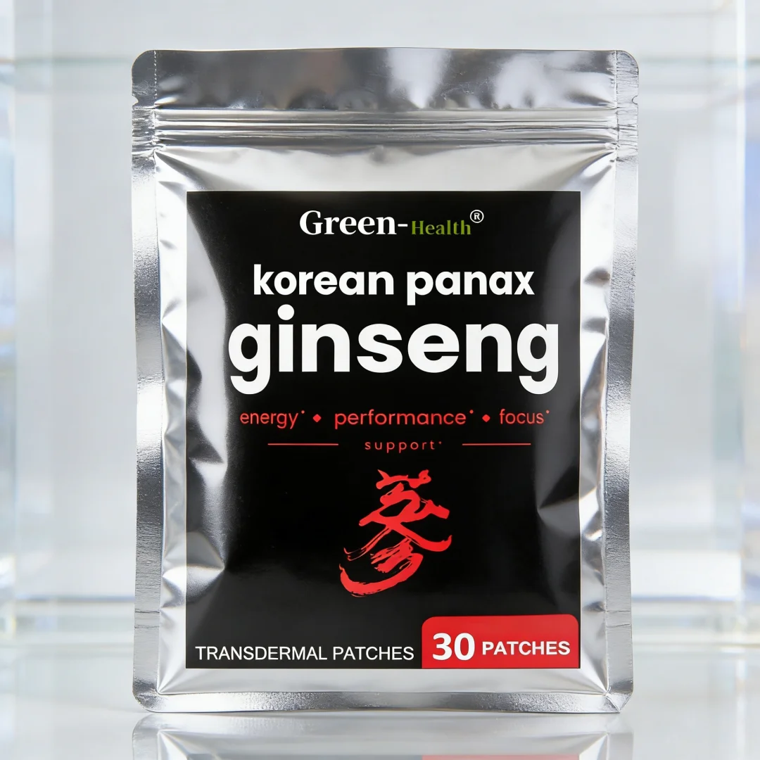 A5YE  Korean Red Ginseng Root Transdermal Patches 30 Count Energy Focus Performance Vitality Immune Support