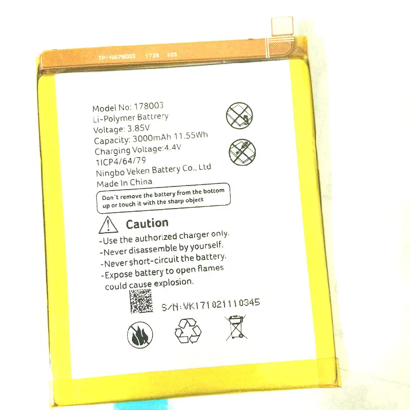 

Westrock Original 178003 BATTERY 3000 MAH for Vernee M5 Cell Phone Batterie Batterie