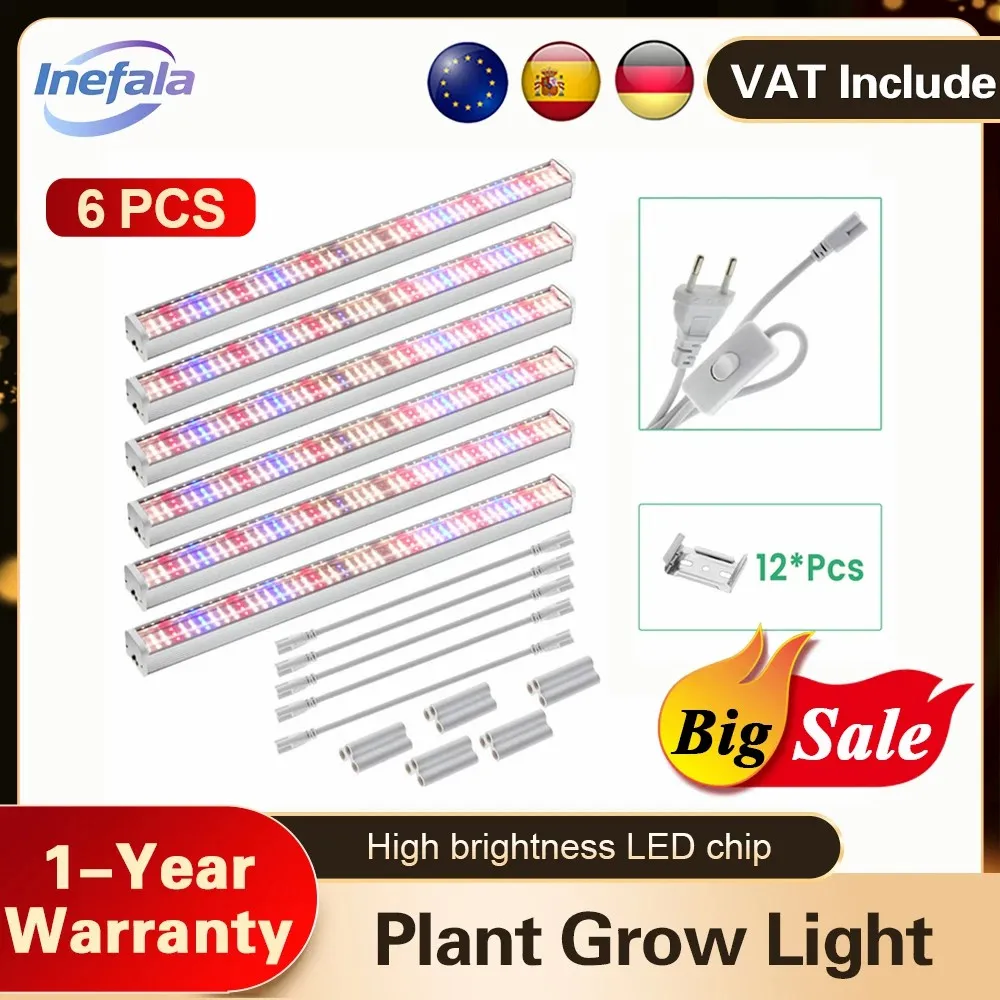 Inefala 150W lampe de lumière du soleil à spectre complet 21 "LED plante poussent la lumière 144 LED pour la culture de fleurs de serre lumière supplémentaire