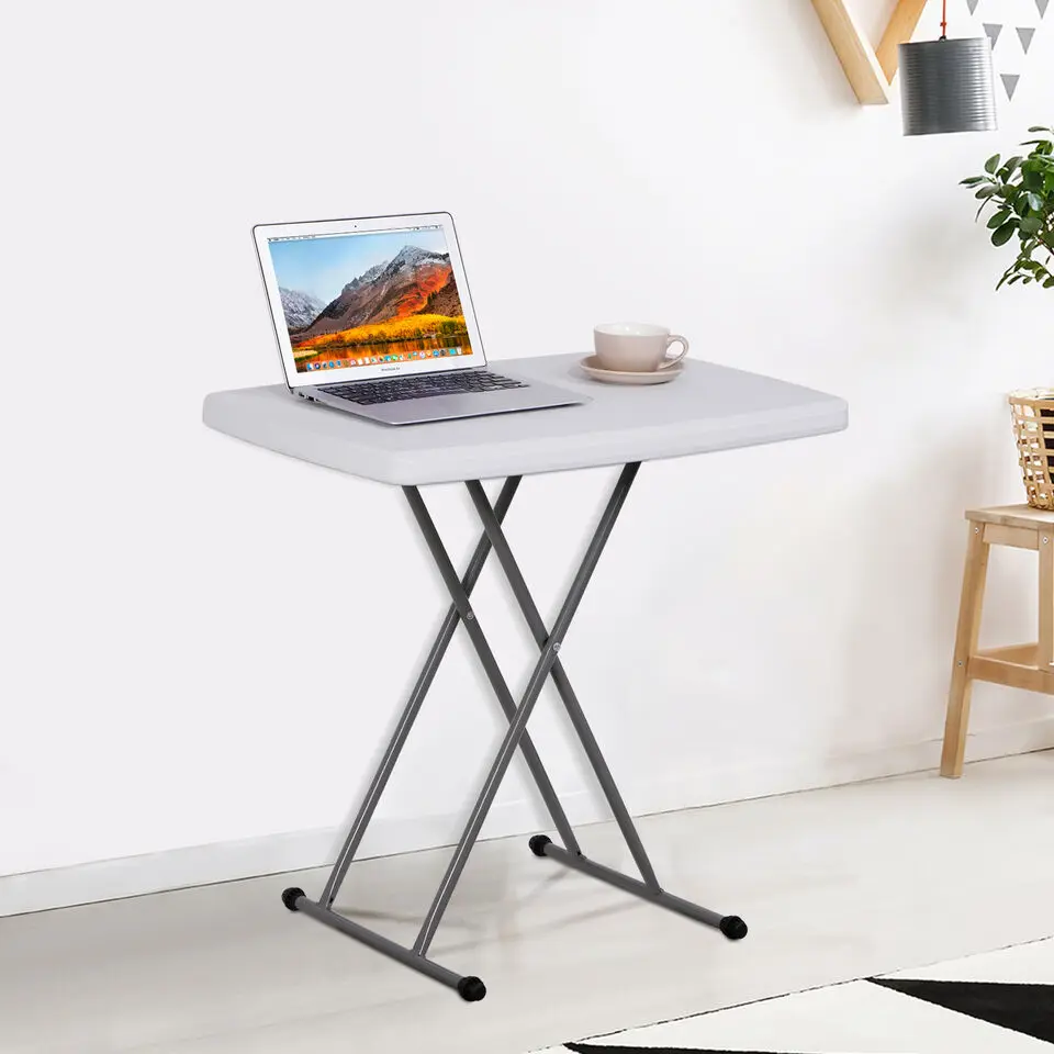 Portable Folding Tv Tray Adjustable Snack Dining Tray Table Indoor Outdoor