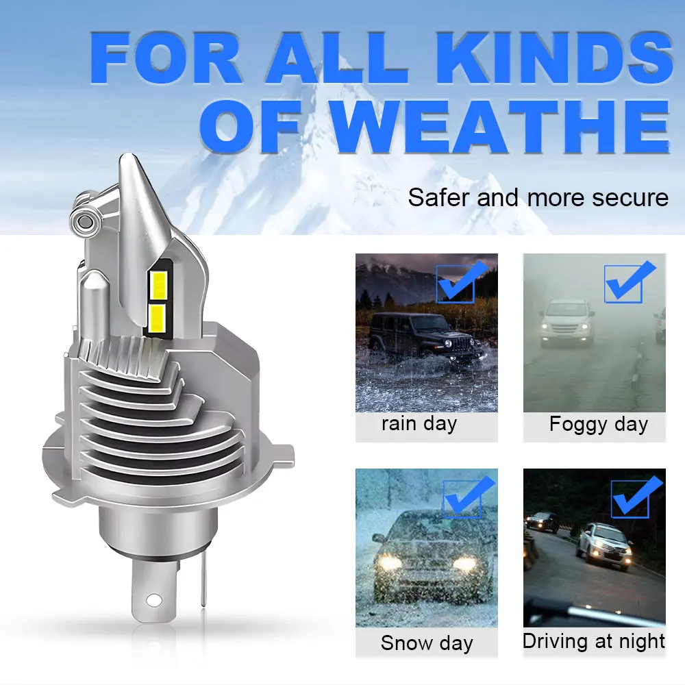 H4 9003 HB2 Led Headlight Fighter Bulbs Car/motorcycle Headlight 80W 12V 24V Super h4 Led Car headlight Bulbs lampada 16000LM