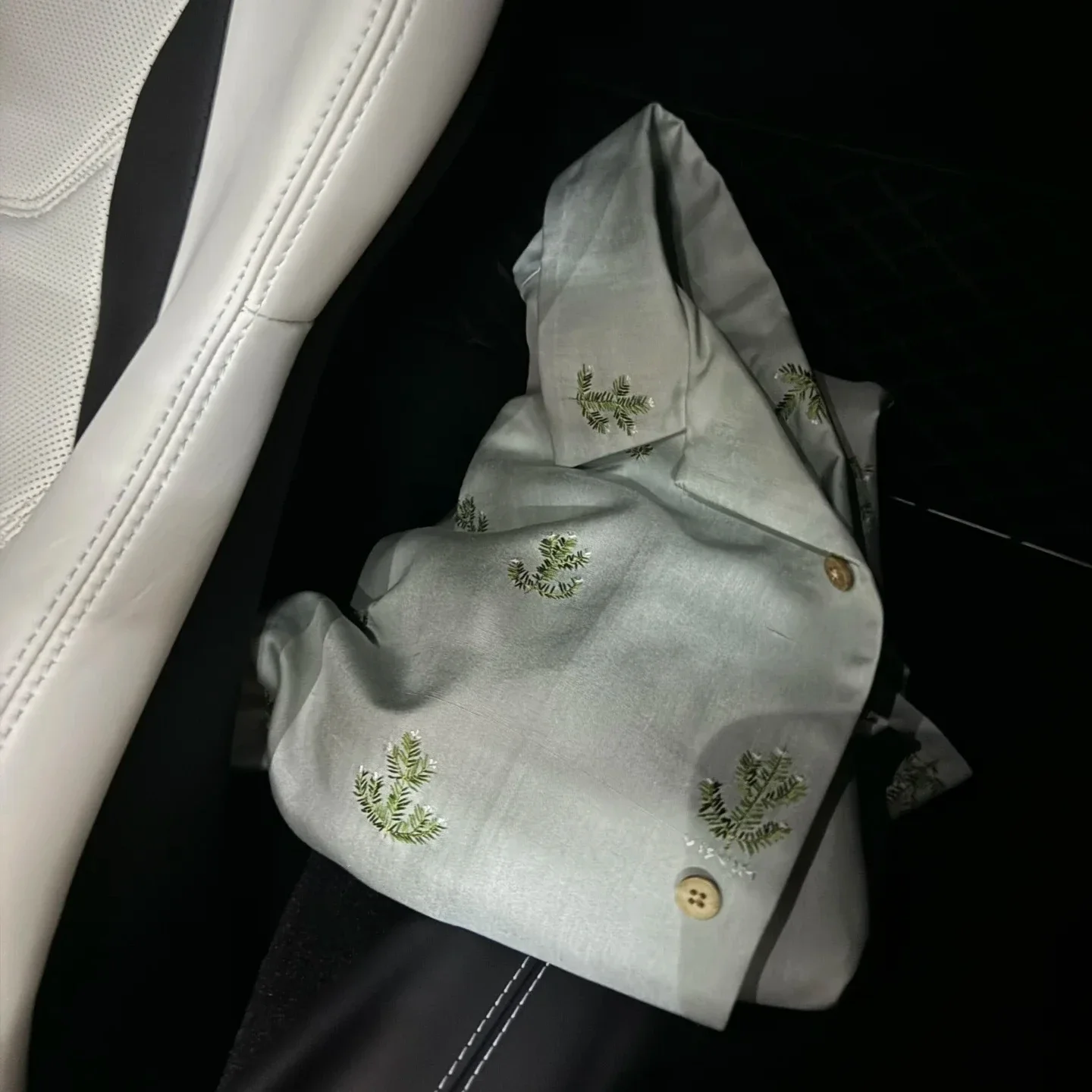 2025 VISVIM 24AW CROSBY SHIRT Camicia a maniche corte ricamata in pino di seta S/S