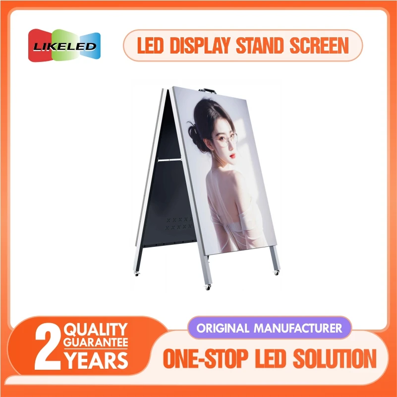 P1.8/P2.5 Gob Foldable Portable Wireless LED Poster Digital Signage HDR10+ IP66 Waterproof 3-Year Warranty for Exhibition Event