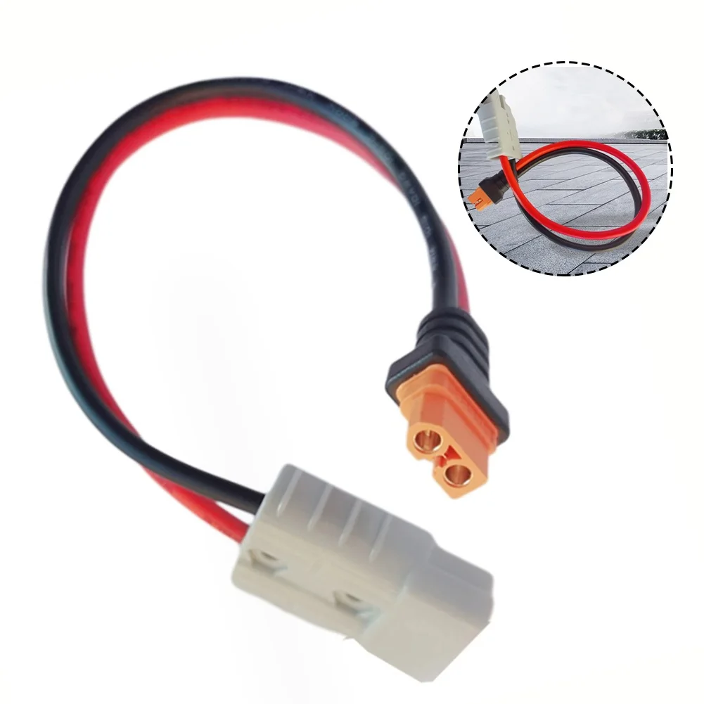 Efficient 50A 10AWG Adapter Cable for Portable Power Stations Connects For to XT60i for Solar Panel Use