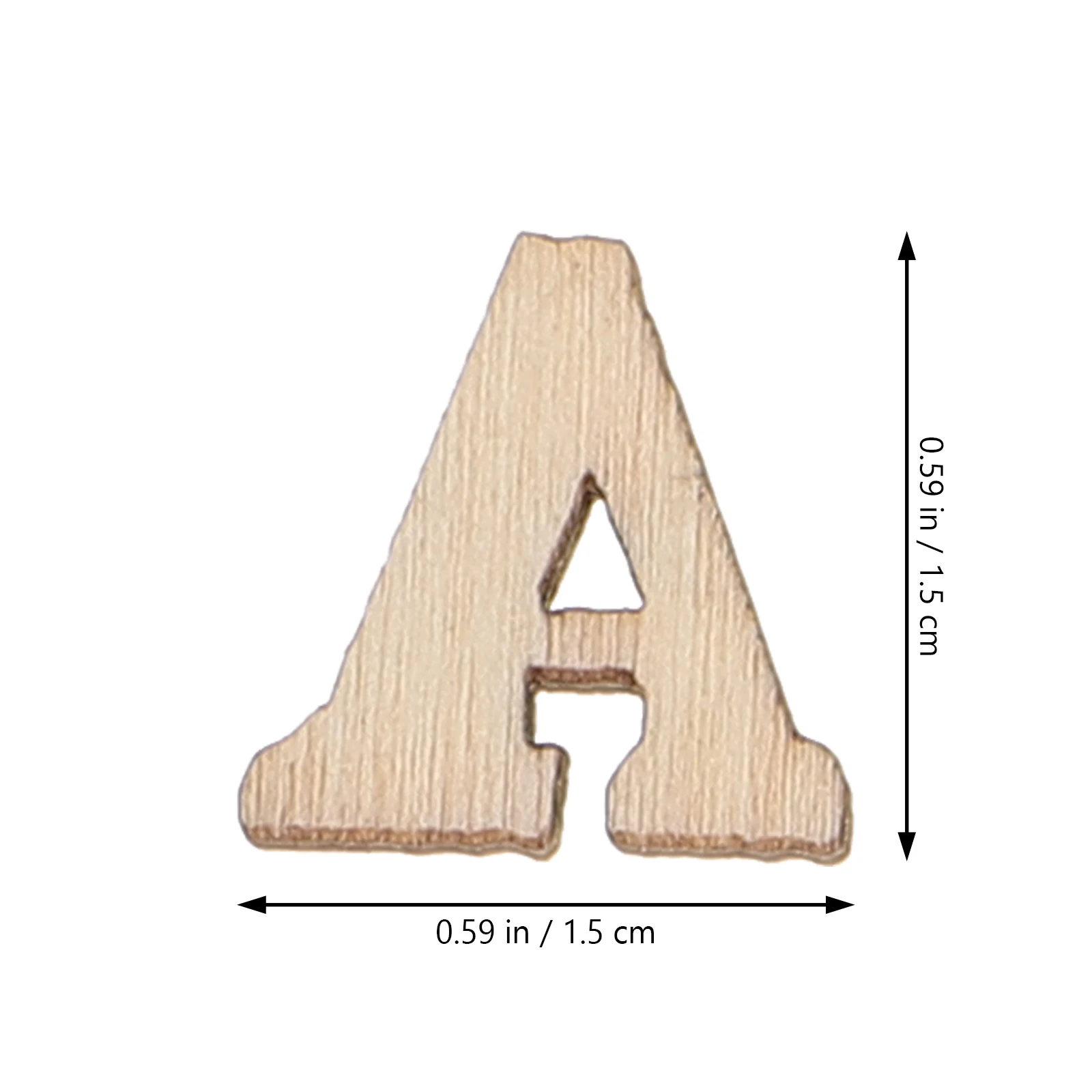 100pcs Natural Wooden Slice Scrapbooking Embellishments DIY Doodle Educational Toy English Letters Wood Slices Crafts Decor