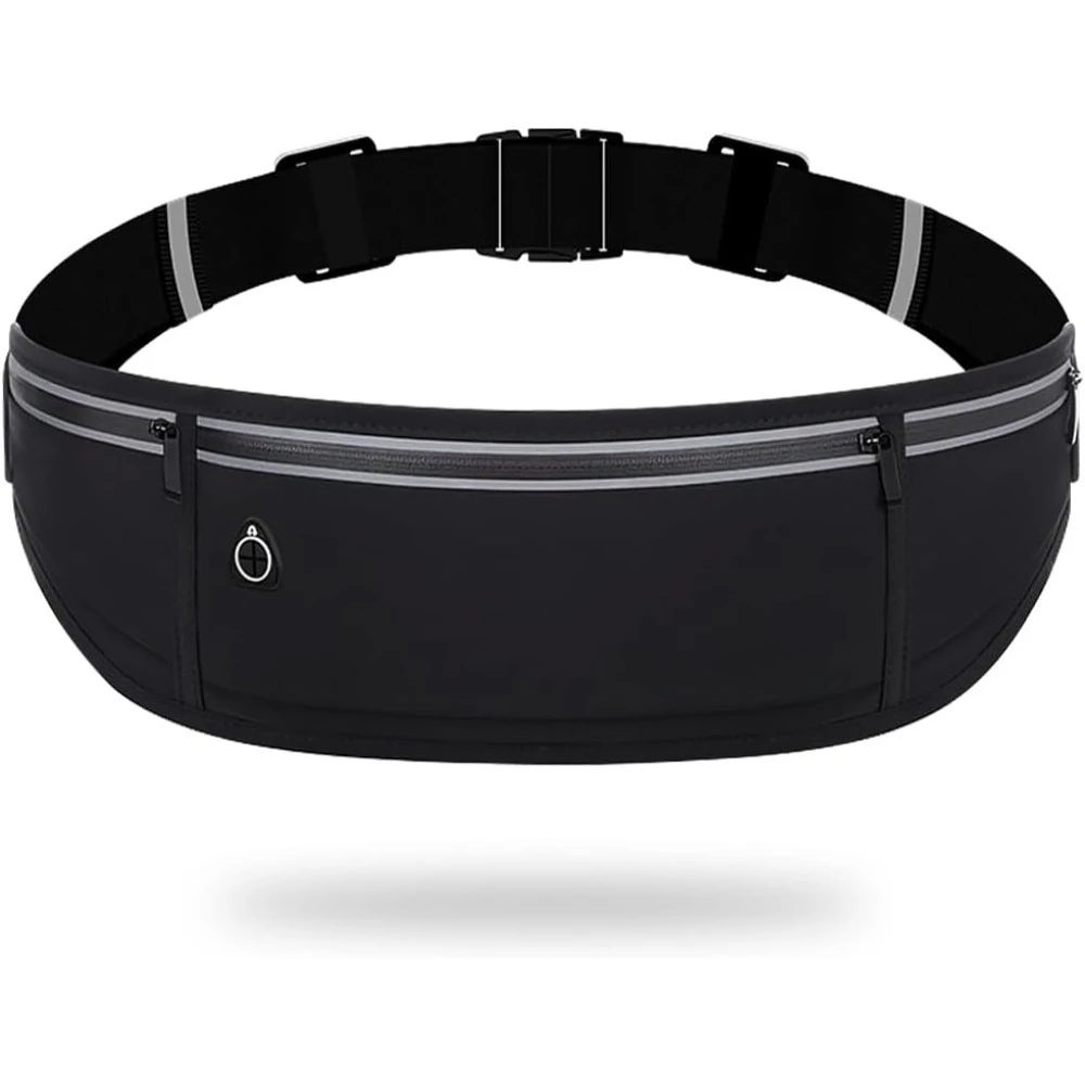 Compact running belt, waterproof backpack for women and men, 3-pocket phone holder suitable for running, walking and cycling