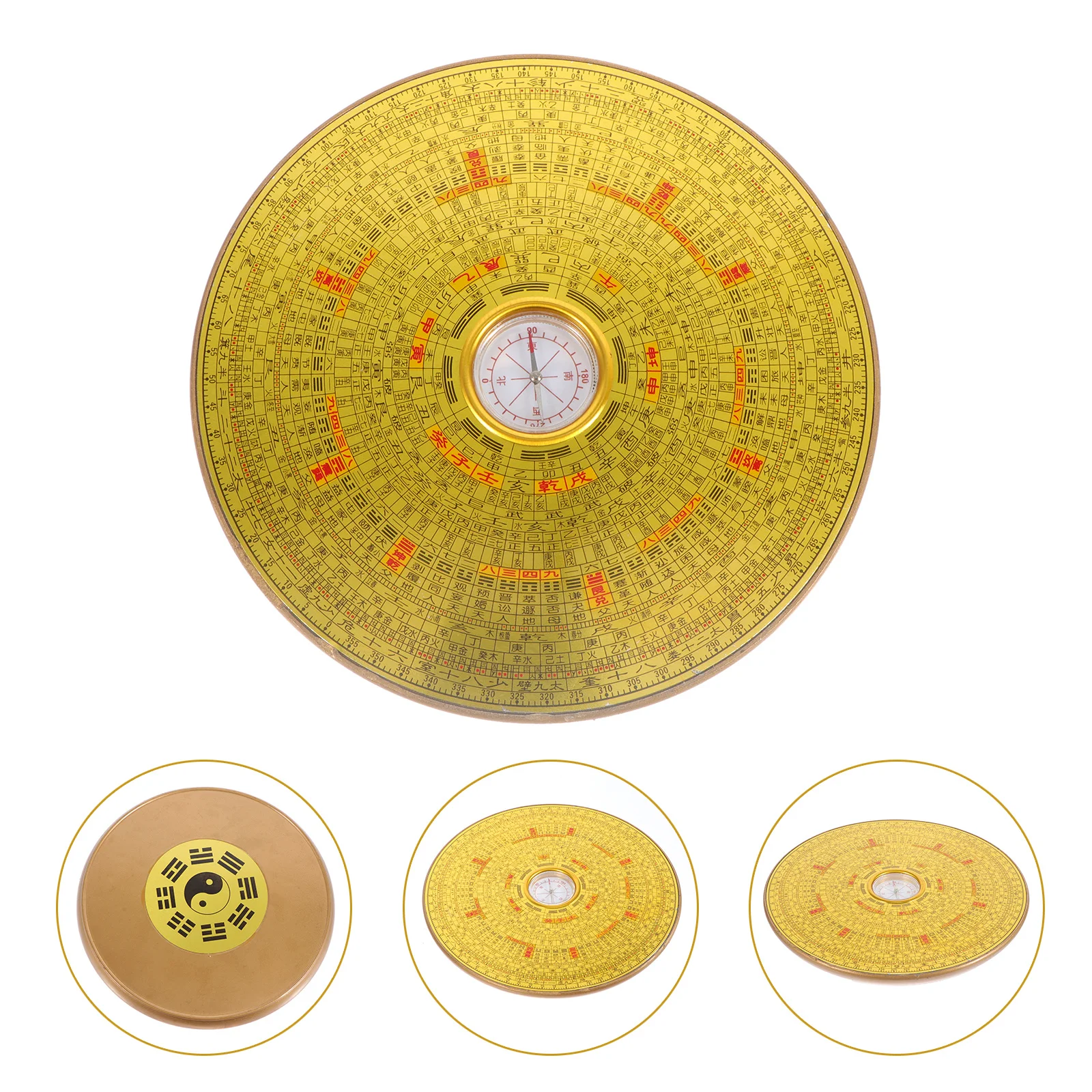 

1pc Alloy Compass Chinese Style Feng Shui Decoration Lightweight Portable For Home Office Car Indoor Use With Storage Bag