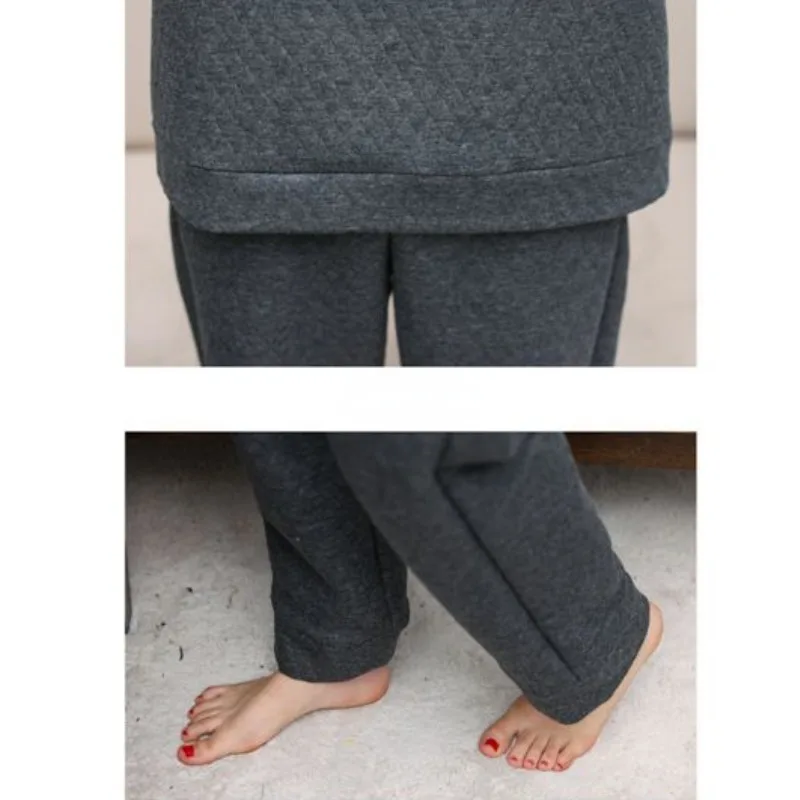 2023 New Thickened Pajamas Women's Winter Thickened Sleepwear Cotton Long-Sleeved Air Sandwich Warm Autumn Suit Loungewear