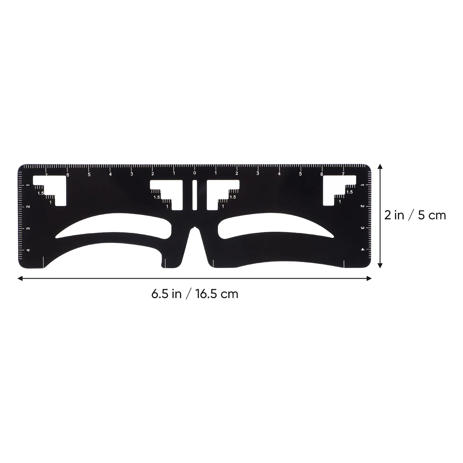 Brow Ruler with Stencil Guide Eyebrow Shape Stencils Measure Womens Marker Tamplet Black Tools The Eyebrows Rulers