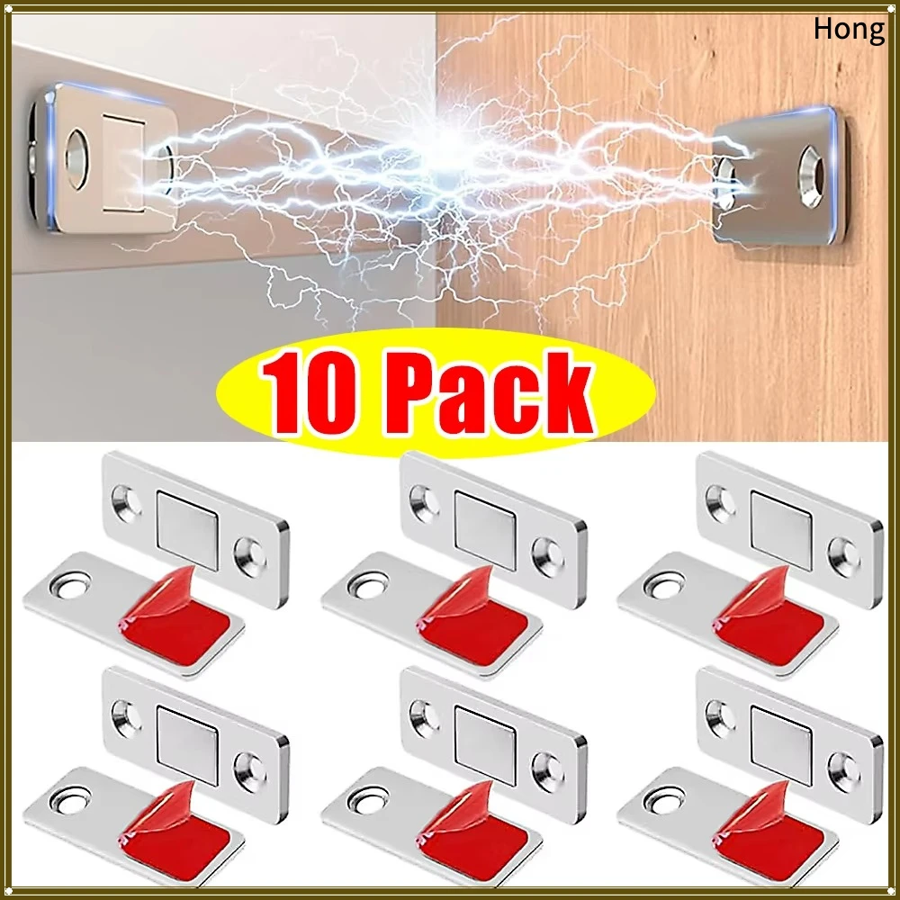 Magnetic Cabinet Catches Ultra Thin Door Strong Magnets Stopper Invisible Adhesive Drawer Magnet Lock for Kitchen Closet Closer