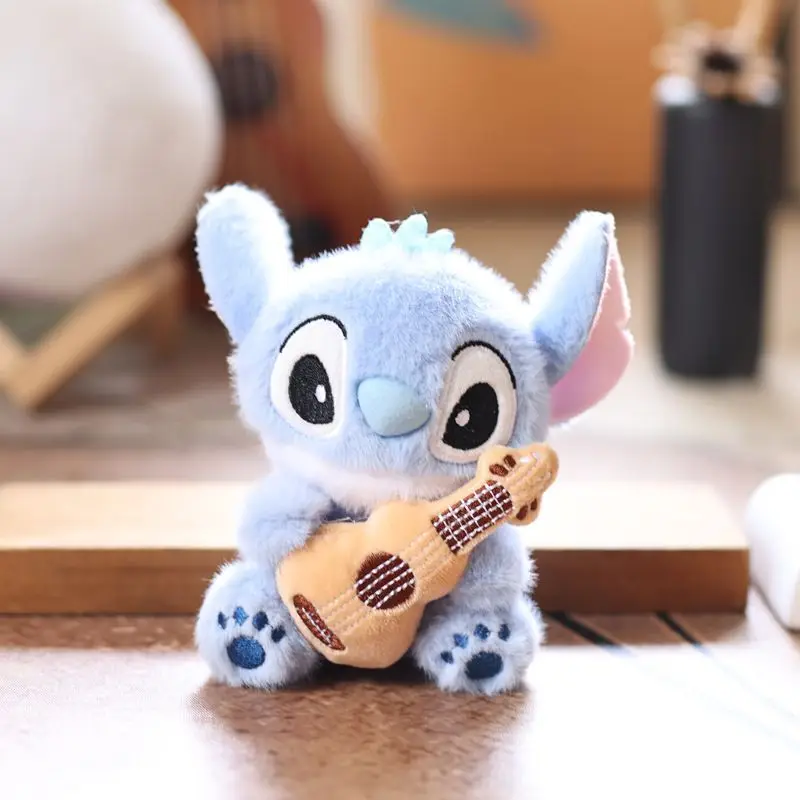 LLavero Kawaii, llavero de punto, accesorios Lilo & stitch, llavero de felpa, muñeca, juguete de peluche, mochila, bolso colgante, llavero de coche para niña