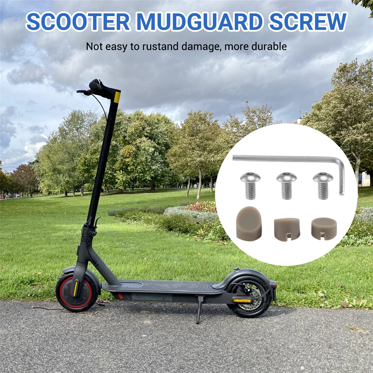 1 مجموعة سكوتر الخلفي الخلفي الحاجز الطين المسمار غطاء مطاطي سدادة لولبية غطاء ل XIAOMI M365 أجزاء سكوتر كهربائي (رمادي) غنية