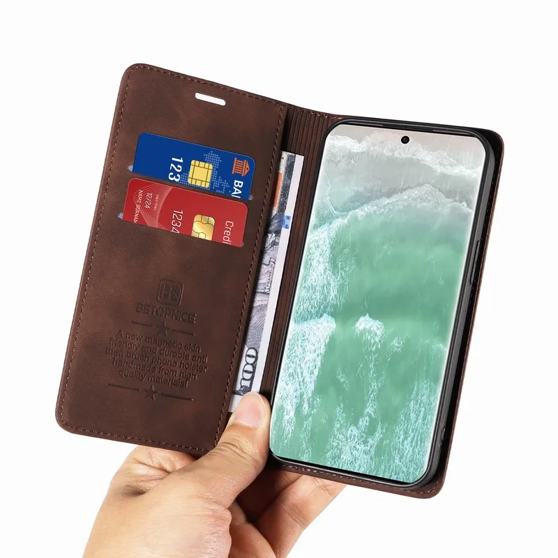 Case On Reno 11 Pro Leather Wallet Luxury Magnetic Flip Shockproof Bag Case For Oppo Reno 11 Phone Cover