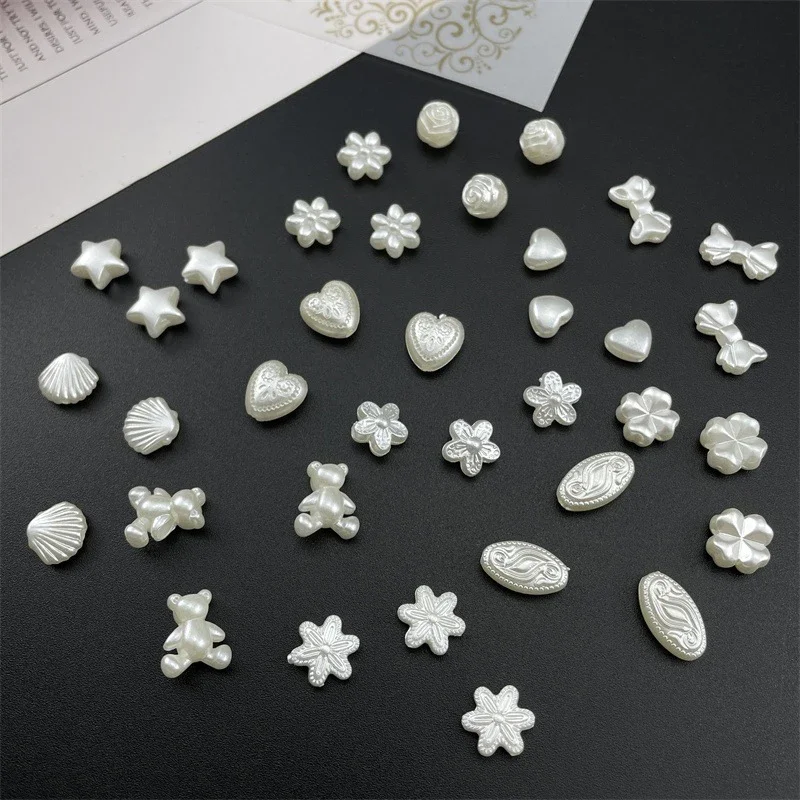 

Бусины в форме сердца любви, перфорированные бусины из искусственного жемчуга для изготовления ювелирных изделий, свободные бусины-разделители, ожерелье, браслет, аксессуары «сделай сам»