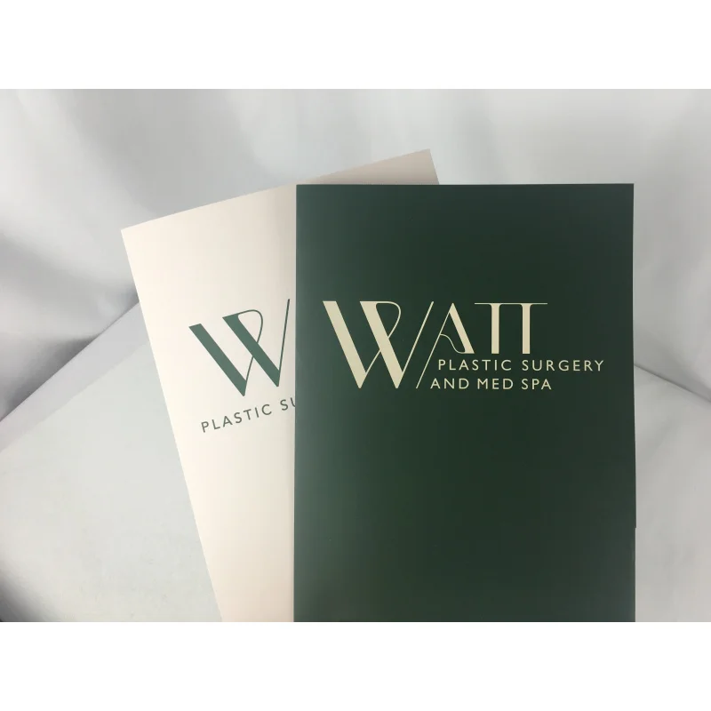 custom  paper folder printing A4 size Unique Luxury  Die Presentation Folders  Tri Paper File Folders With Business