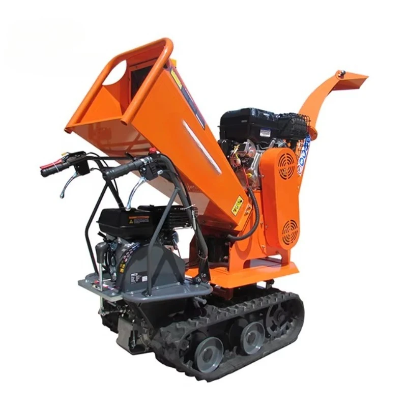 Heavy Tracked Wood Chipper Machine Tree Shredder with 220V Engine Motor Bearing for New and Farm Wood Crusher Industries view 6