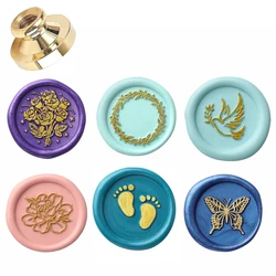 Footprints Pigeon Wax Seal Stamp, Chinese Knot Brass Wax Seal Stamp Head for Wedding Decorating Cards, Envelopes, Invitations
