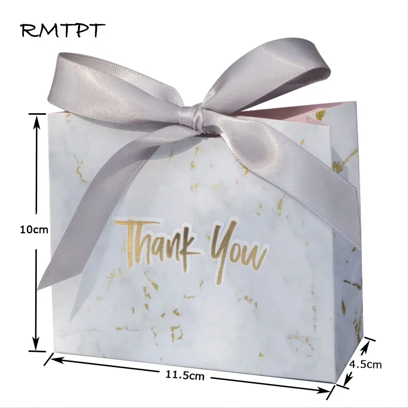 Neue Kreative Mini-Geschenkbox aus Grauem Marmor für Partys, Babypartys, Papier-Schokoladenverpackungen/Hochzeitsgeschenke, Bonbonschachteln – Detail 1