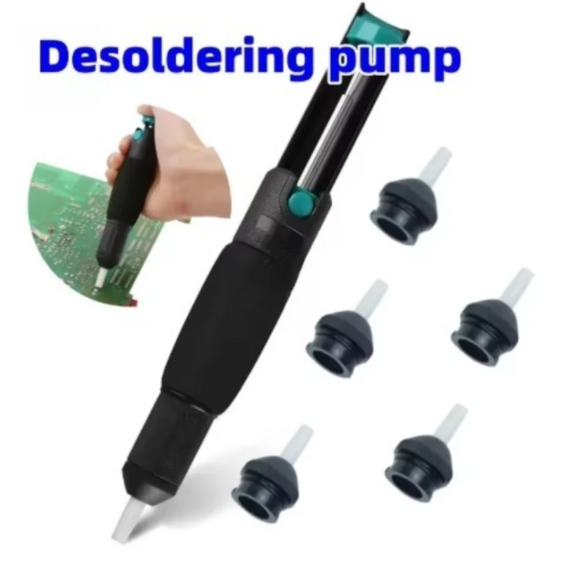 Plastica Potente pistola dissaldante Maniglia antiscivolo Strumento di saldatura manuale Pompa dissaldante Pompa a vuoto dissaldante Strumento di rimozione della saldatura