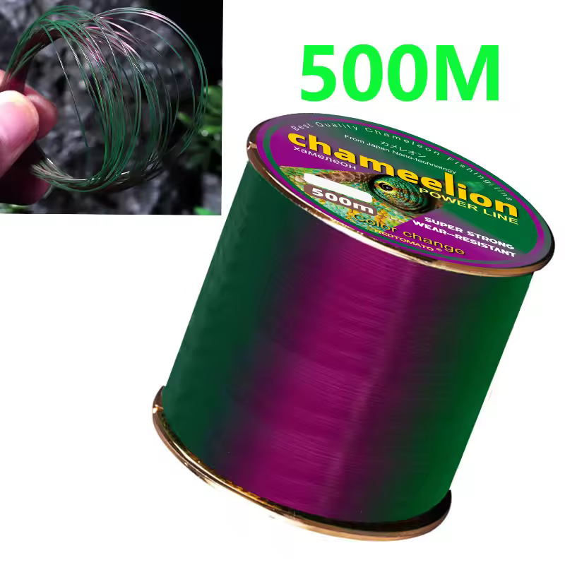 500m Fishing Line Color Changing Monofilament Nylon Sea/Fresh Water Carp Wire Leader Line Fishing Accessories
