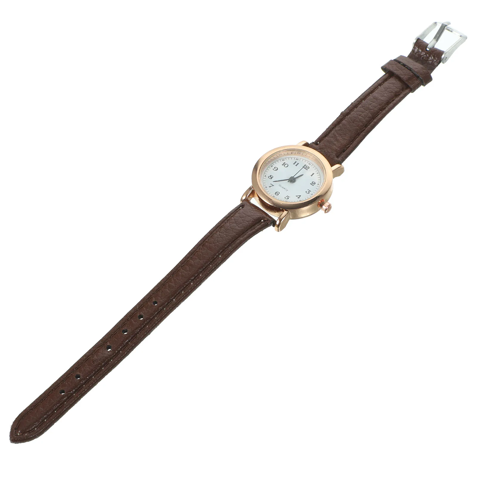 

Women Watch Simple Band Small Brown Girls Table Dainty Quartz Watches Fashion Straps Soft Flexible Durability Daily Wear