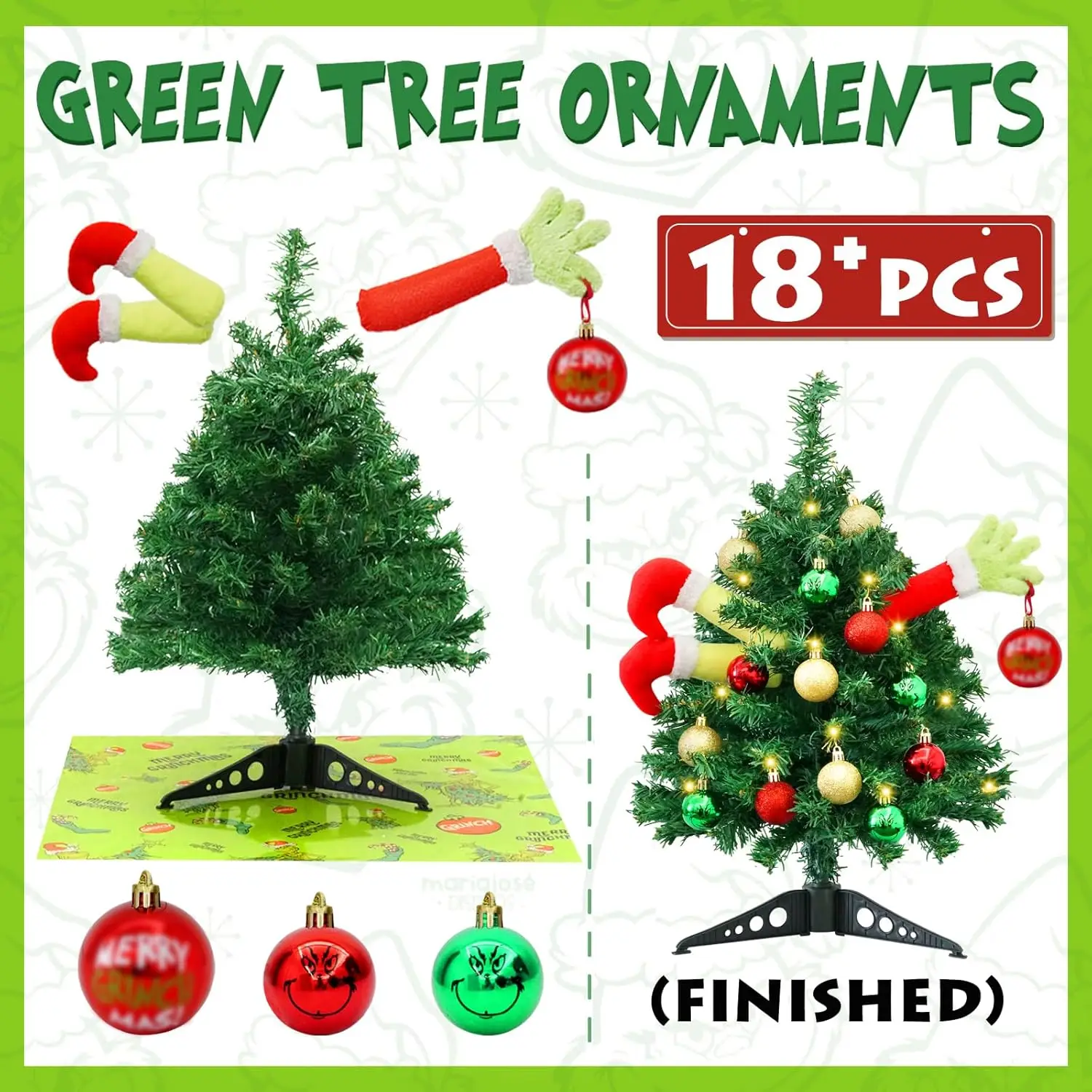 

Мини-рождественская елка со светодиодной подсветкой, настольное украшение для домашней вечеринки в помещении