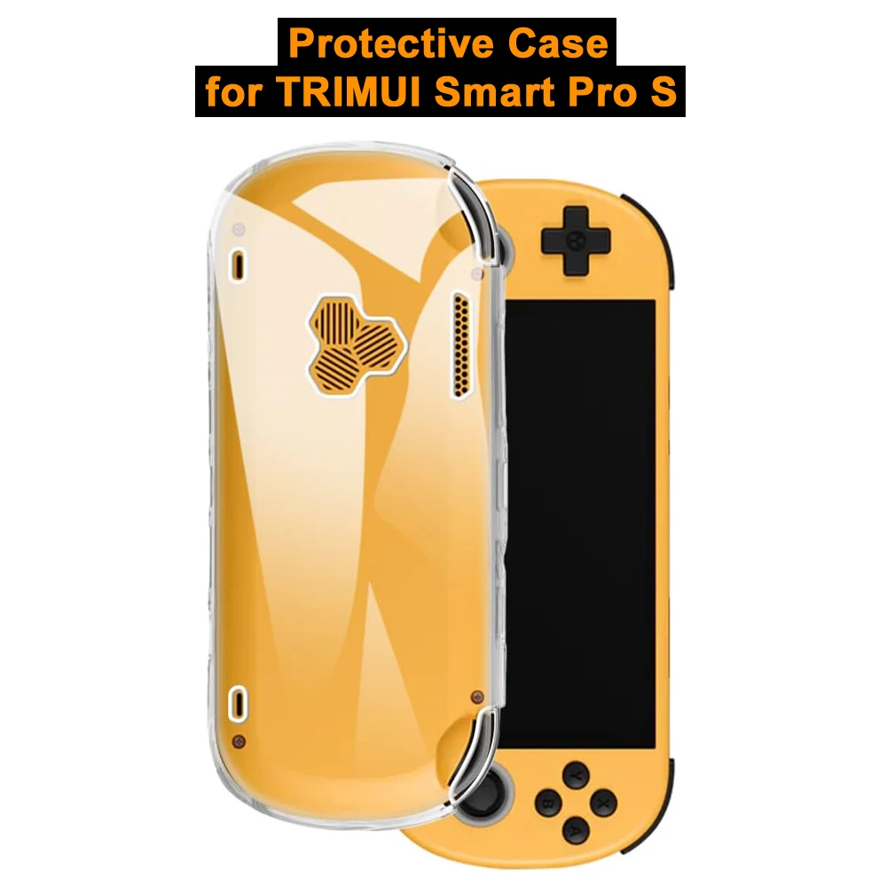 TPU Soft Protective Case for TRIMUI Smart Pro S Handheld Game Consoles Transparent Shell Anti-Drop Cover Gaming Accessories
