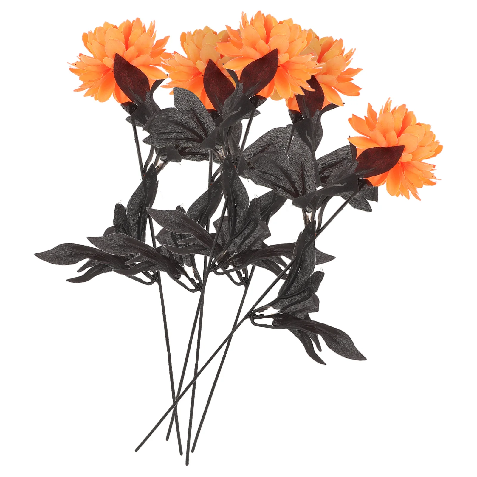 

5Pcs Artificial Dahlia Bouquet Fabric Flowers Long Stem Wedding Party Home Decor Photo Props Fake Flower Arrangements