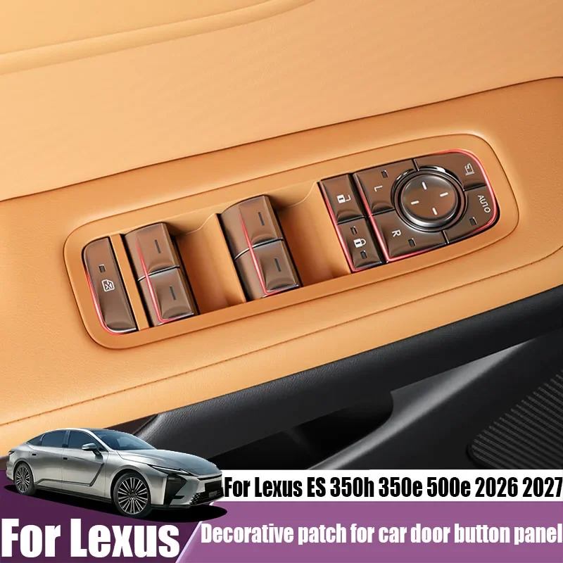 Car door button panel decorative patch car interior modification product decorative parts For Lexus ES 350h 350e 500e 2026 2027