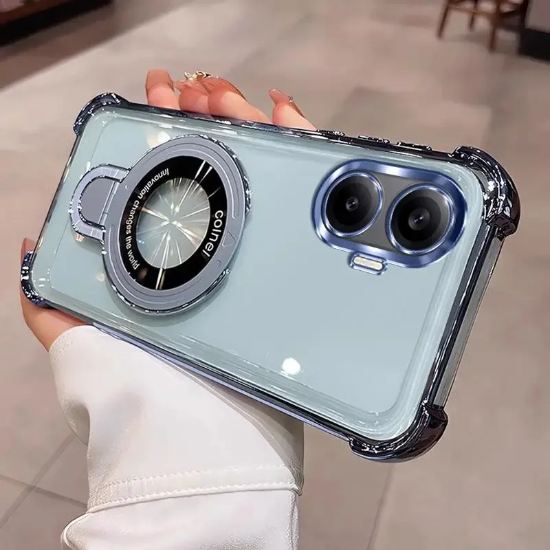 

Case For redmi turbo 4 pro luxury airbag electroplating bracket TPU cover For redmi turbo 4 pro shockproof bumper Fudna