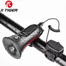 X-TIGER Bicycle Electric Bell Bike USB Charging Horn MTB Mountain Bike Warning Safety Ring Waterproof Bell Cycling Accessories