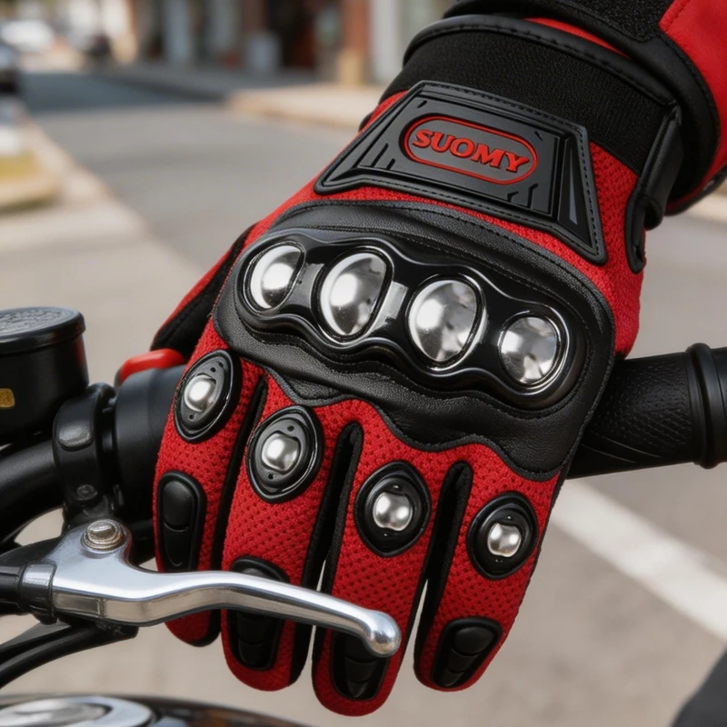 

Summer Breathable Motorcycle Gloves Stainless Steel Knuckle Touch Screen Shockproof Motocross DH Moto Sports Riding Gloves