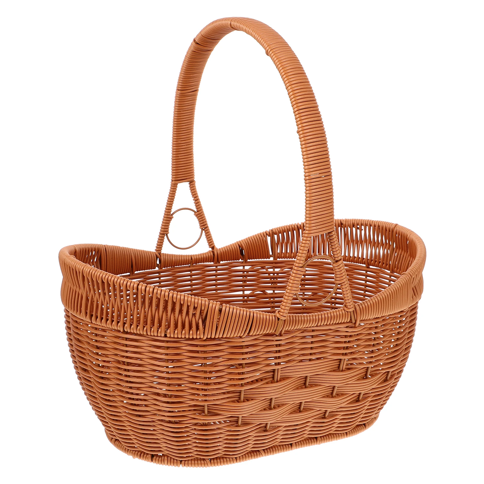 

Yuanbao Woven Vegetable Basket Large Capacity Picnic Camping Storage Baskets Seagrass fruit picking woven