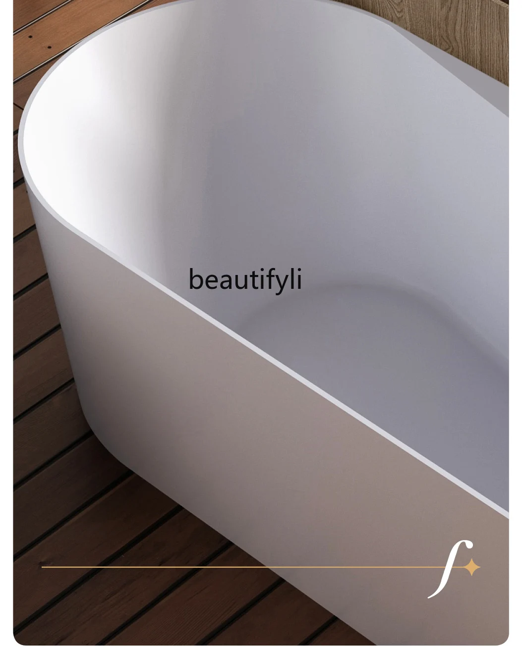 Acrylic bathtub seamless integrated household, oval, personalized freestanding double bathtub