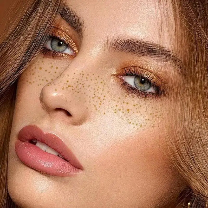 Face Glitter freckles Patches 8X Face Makeup Glitter Speckles Stickers Waterproof Temporary Face Freckles for Women