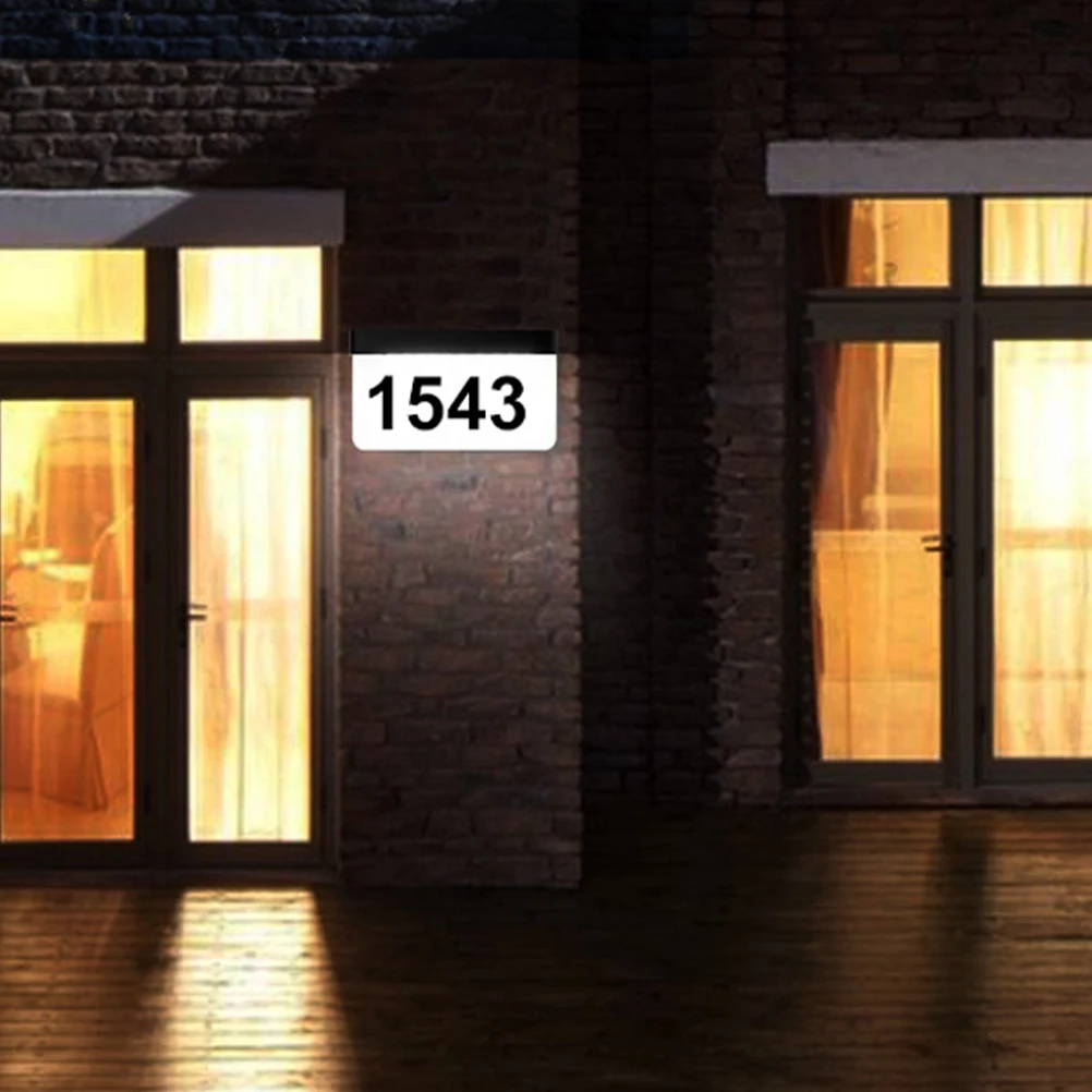 

Solar Doorplate Light Bright LED for Outdoor Courtyard House Number Sign Waterproof Garden Address Indicator Door Hardware