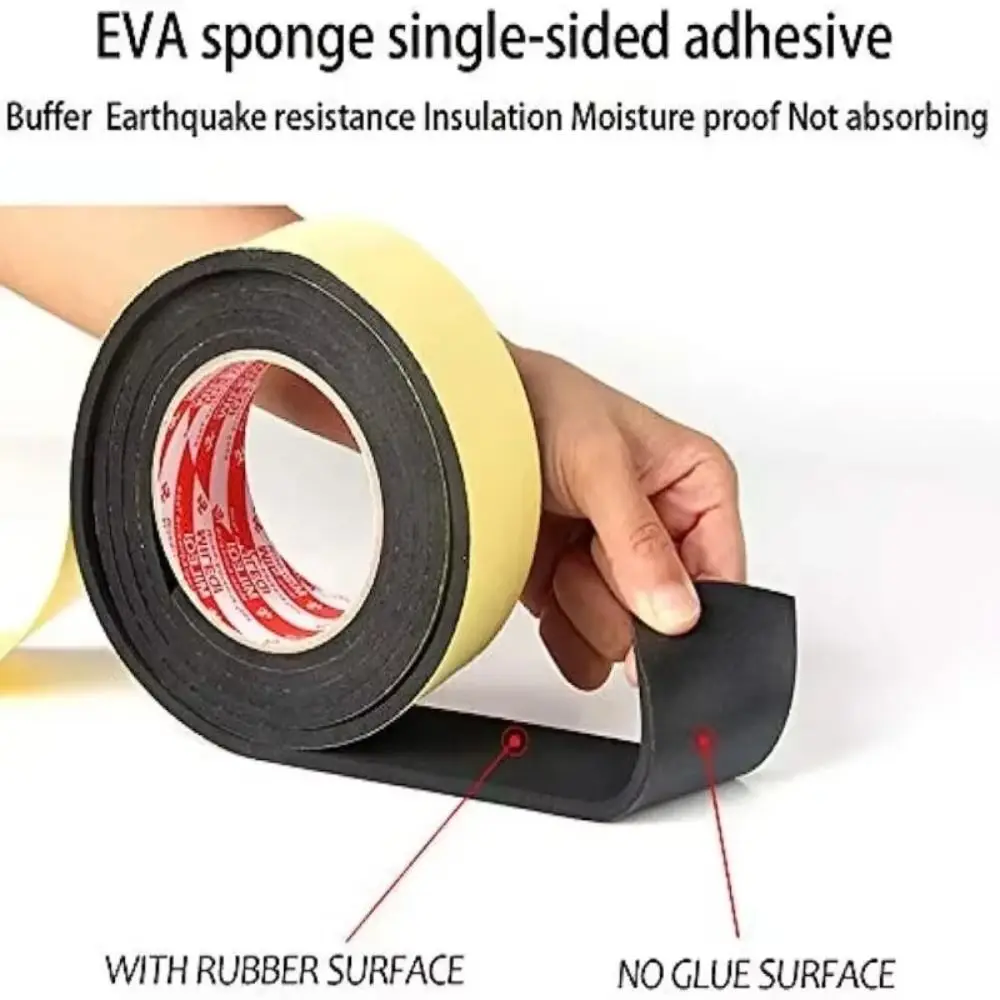 New 10M Foam Sponge Tape EVA Single-sided Anti-collision Tape Strong adhesive Weather Stripping