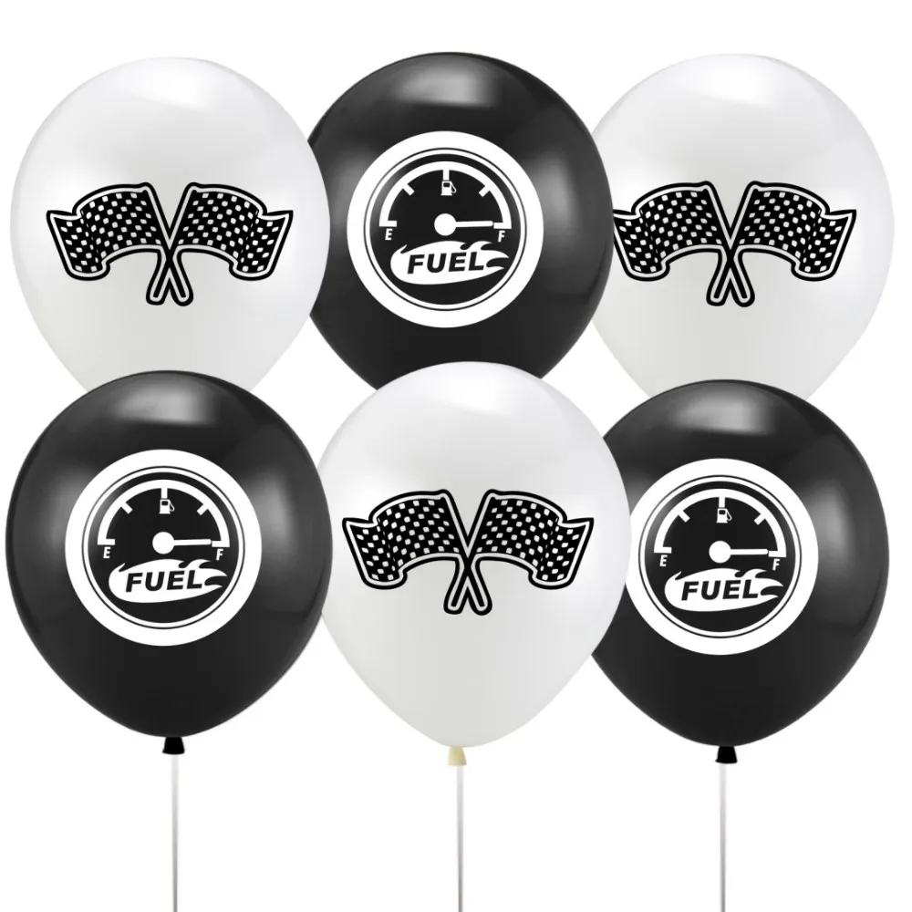 12 шт., латексные воздушные шары в виде гоночной машины