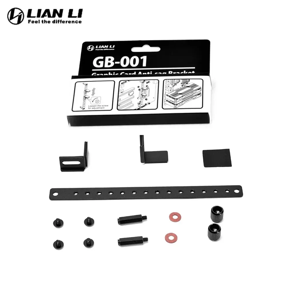 LIAN LI VGA Holder Compatible with ATX and E-ATX Sized Motherboard,PC Cooling GPU Graphic Cards Bracket GB-001