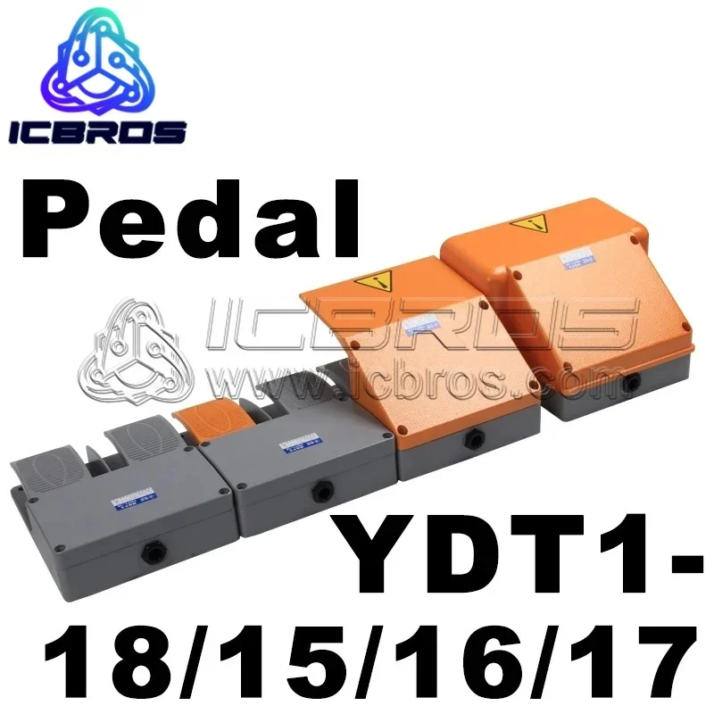 YDT1-18 YDT1-15 YDT1-16 YDT1-17 Foot Treadle Switch Pedal Foot Control Switch 250V 380V 10A Double Pedal Bending Machine Punch