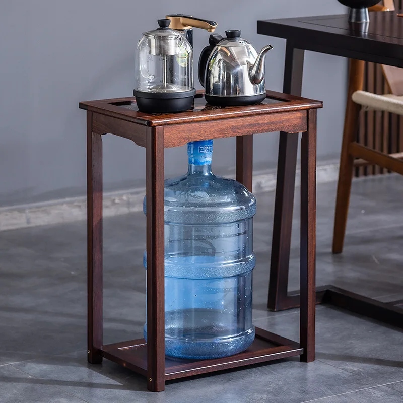 

Mobile tea table, tea table, side cabinet, solid wood sofa, kettle integrated tea cabinet rack