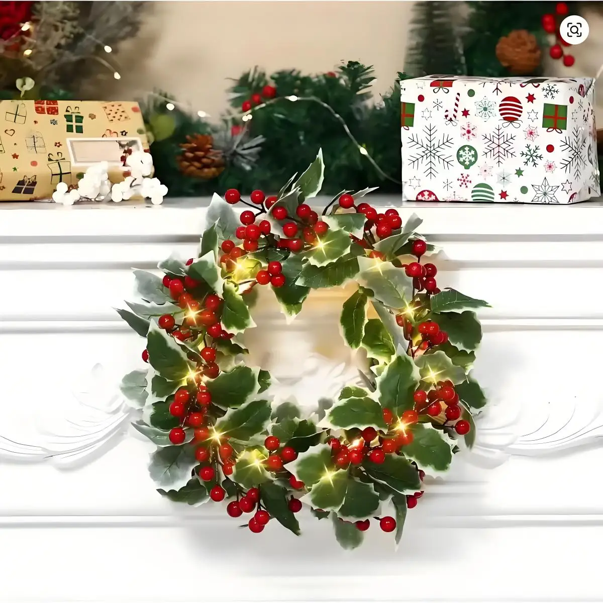 Simulated Rattan Led String Lights, DIY Garland String Lights Christmas Decoration Rattan Berries (Battery Powered) Party Atmosphere Decoration