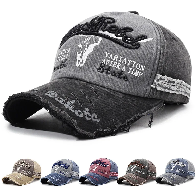 Gewaschene Retro-Baseballkappe, hergestellt aus altem und verstellbarem Sonnenhut