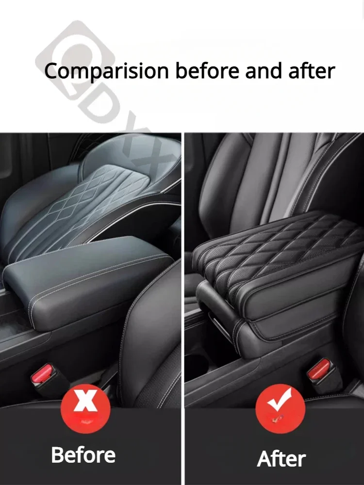 Car Armrest Cover Pad For GWM Great Wall Tank 300 2023 Leather Arm Rest Cushion Memory Cotton Center Console Cover Mats