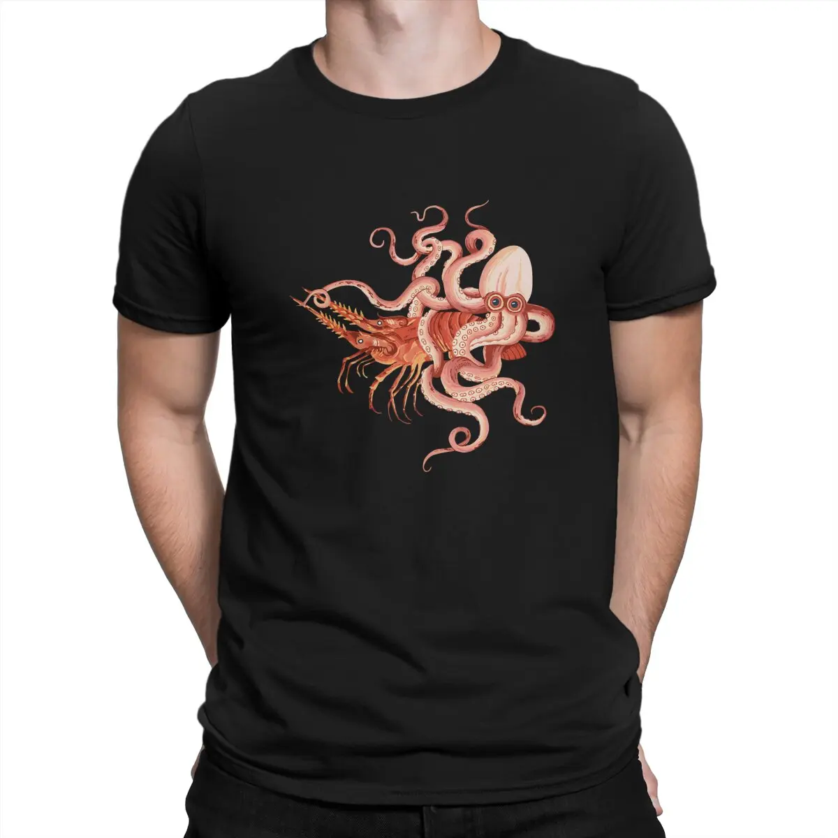 

Octopus Men's TShirt Pompeii Marine Mosaic Fashion Polyester T Shirt Graphic Sweatshirts Hipster