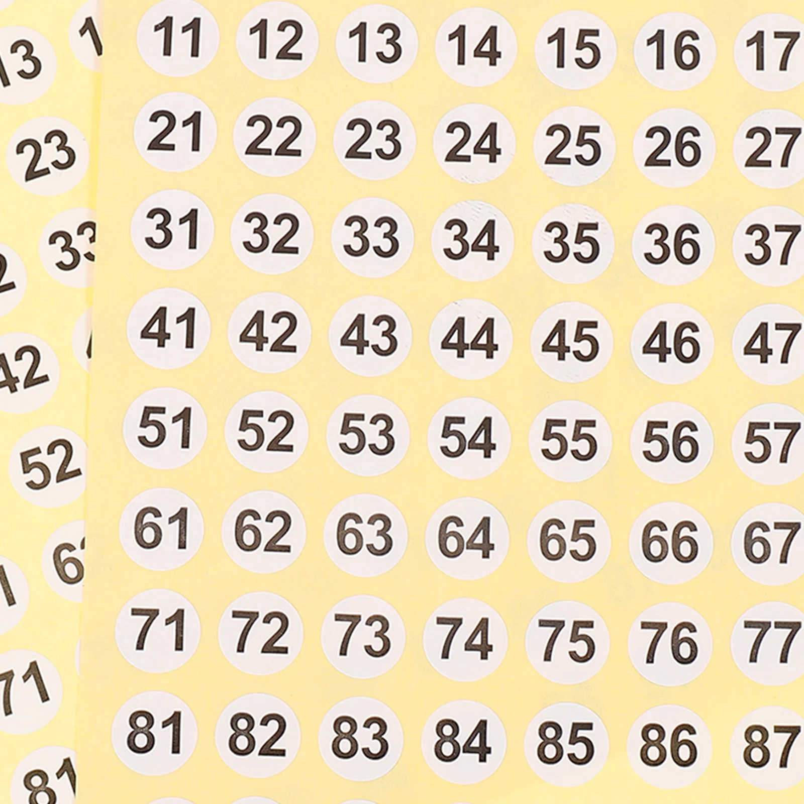 

100pcs Self Adhesive PVC Labels Clear Printing Removable Number Stickers Round Small Inventory File Folder Seal Gifts