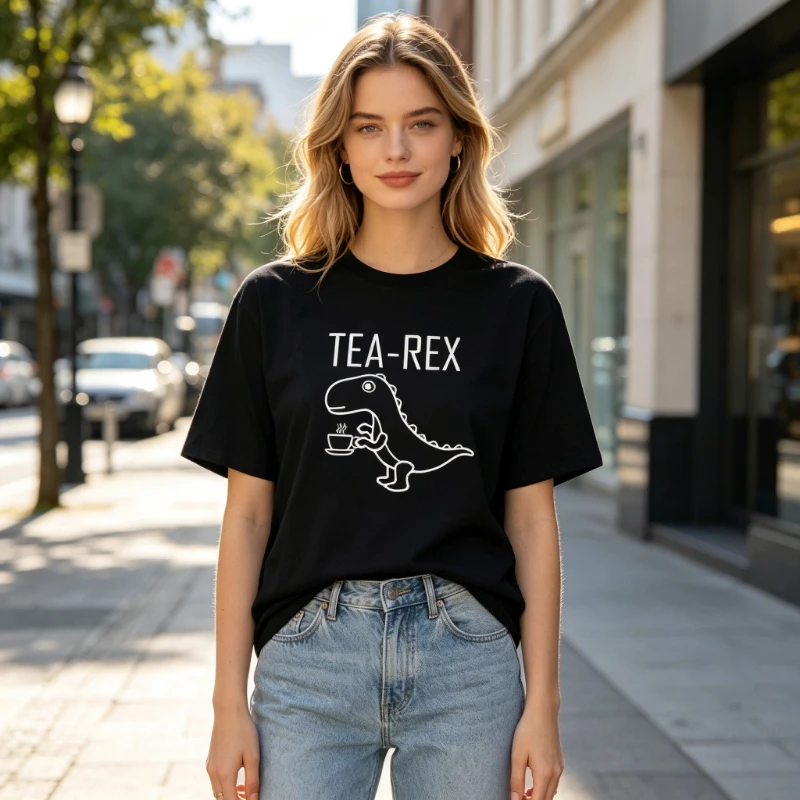 Summer Casual Men's T-shirt Top Quality 100% Cool Funny Dinosaur Design Printing O-neck for Men T-shirt Male Pro Choice Redtube