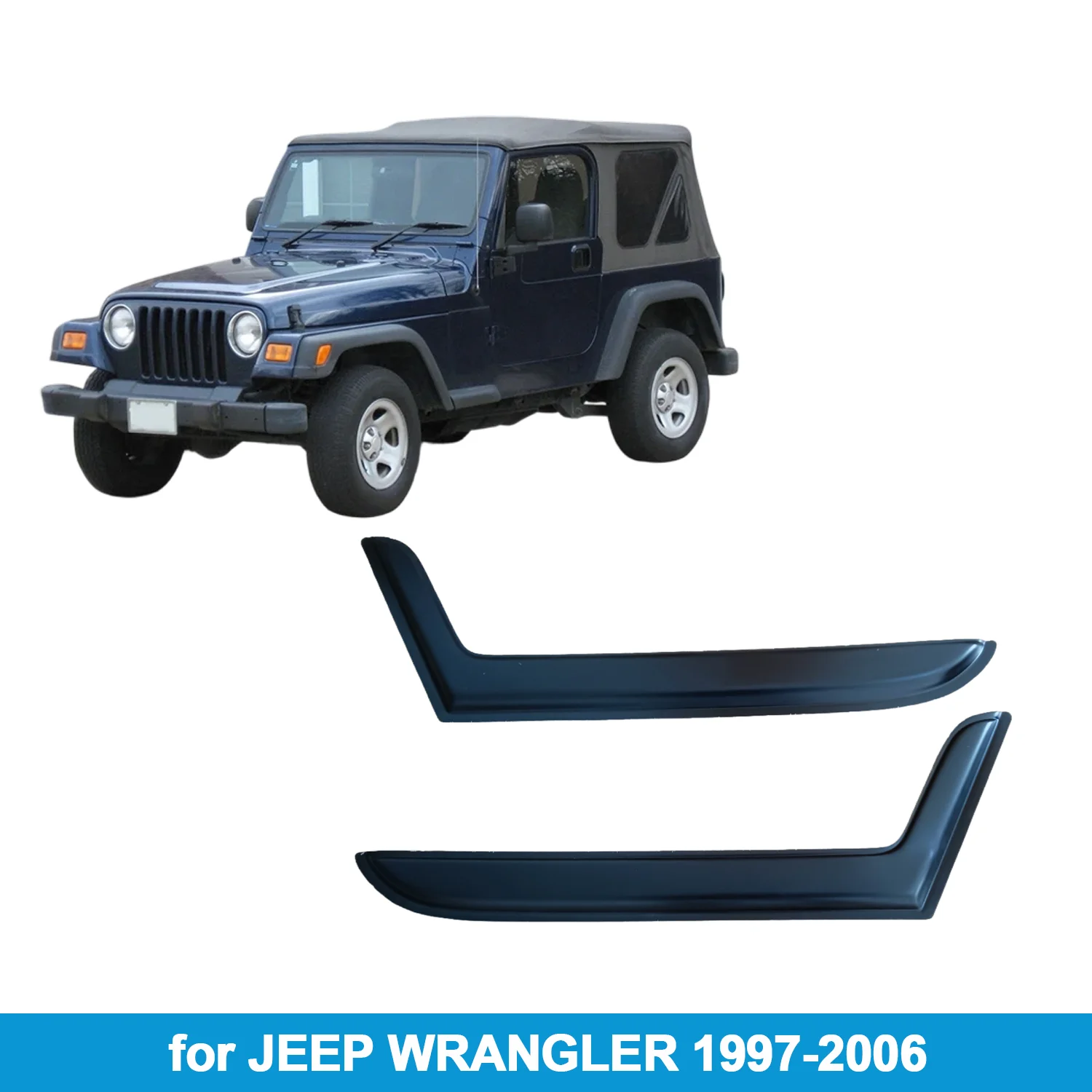 

Оконный козырек для JEEP WRANGLER 1997-2006, защита от дождя, боковой дефлектор, защита от атмосферных воздействий, лента для наружного крепления