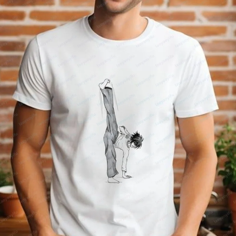 Capoeira - Loose Trend Harajuku Short-Sleeved Men's and Women's Universal Pattern Large-Sized Comfortable T-Shirt